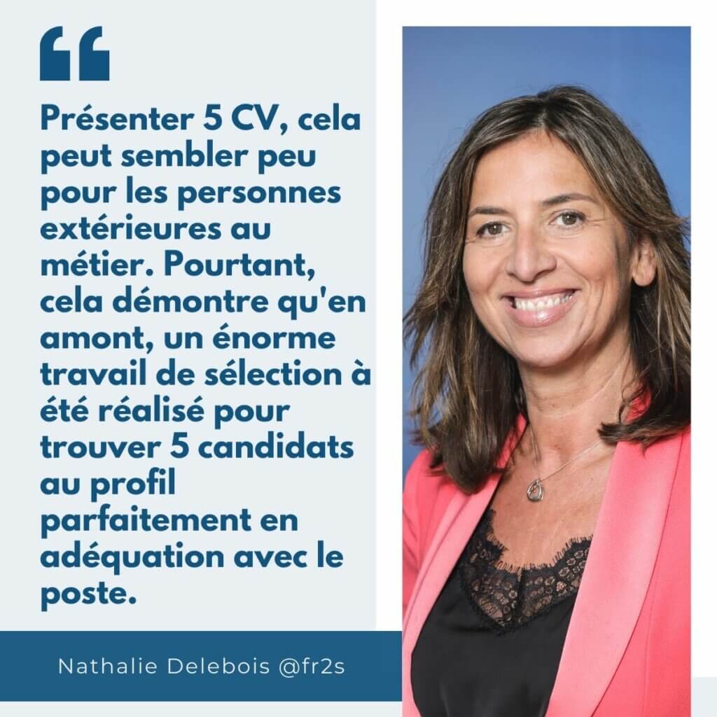 avis sur la sélection des candidats par Nathalie Delebois